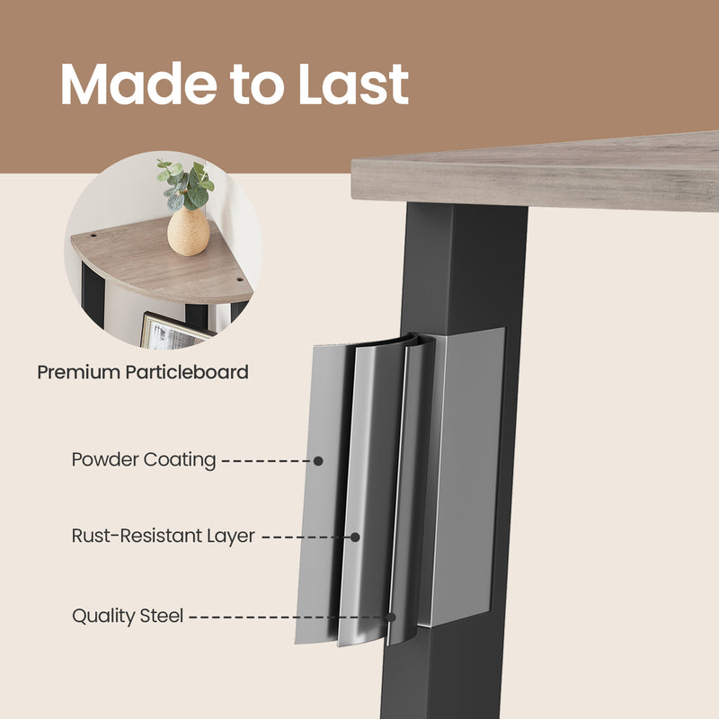 4 Tier Corner Bookshelf with Storage Shelves and Sturdy Steel Frame by Vasagle