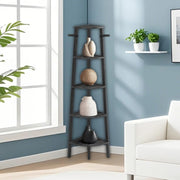 5 Tier Corner Ladder Shelf for Living Room Space Saving Display Unit by Vasagle