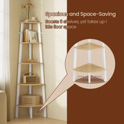5 Tier Corner Ladder Shelf Unit for Living Room or Bedroom Storage by Vasagle