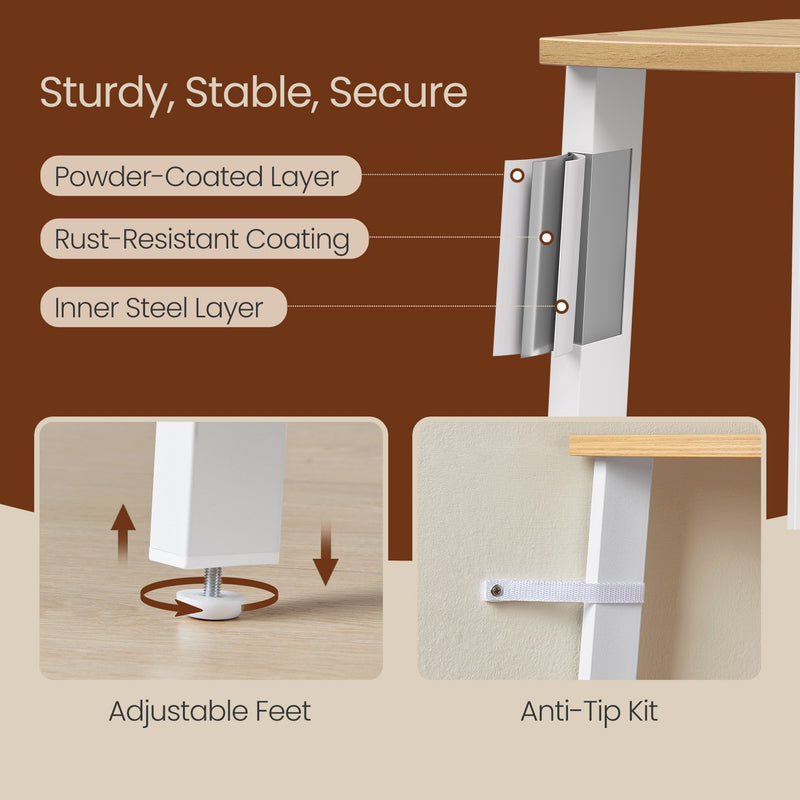 5 Tier Corner Ladder Shelf Unit for Living Room or Bedroom Storage by Vasagle