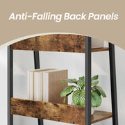 5 Tier Ladder Bookcase Slim Open Shelf for Living Room Bedroom or Study by Vasagle