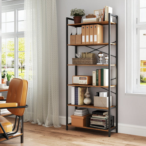 6 Tier Freestanding Bookshelf Storage Organiser for Home Office and Living Room by Vasagle