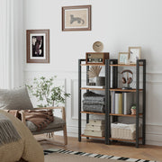 Tall 4 Tier Narrow Bookshelf Slim Bookcase for Small Spaces and Living Room by Vasagle