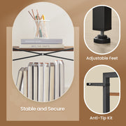 Tall 4 Tier Narrow Bookshelf Slim Bookcase for Small Spaces and Living Room by Vasagle