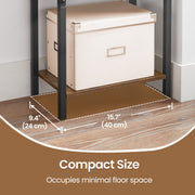 Tall 4 Tier Narrow Bookshelf Slim Bookcase for Small Spaces and Living Room by Vasagle