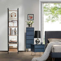 Tall 6 Tier Narrow Bookshelf with Steel Frame for Small Spaces and Living Room by Vasagle
