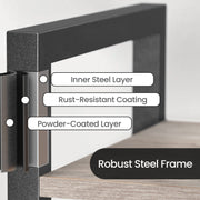 Tall 6 Tier Narrow Bookshelf with Steel Frame for Small Spaces and Living Room by Vasagle
