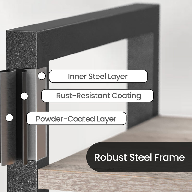 Tall 6 Tier Narrow Bookshelf with Steel Frame for Small Spaces and Living Room by Vasagle