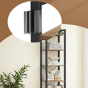 Tall 6 Tier Narrow Bookcase with Steel Frame Ideal for Small Spaces by Vasagle