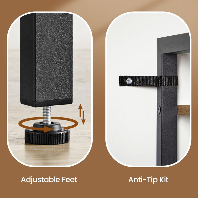 Tall 6 Tier Narrow Bookcase with Steel Frame Ideal for Small Spaces by Vasagle