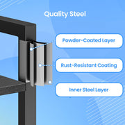 6 Tier Narrow Tall Bookshelf Space Saving Skinny Bookcase for Living Room by Vasagle