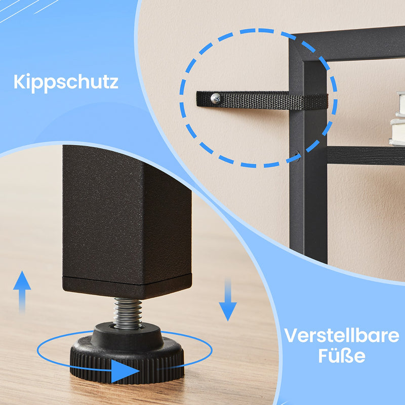 6 Tier Narrow Tall Bookshelf Space Saving Skinny Bookcase for Living Room by Vasagle