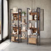 5 Tier Bookcase with 14 Open Shelves and Sturdy Metal Frame for Home Office by Vasagle