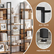 5 Tier Bookcase with 14 Open Shelves and Sturdy Metal Frame for Home Office by Vasagle