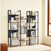 5 Tier Bookcase with 14 Open Shelves and Sturdy Metal Frame for Home Office by Vasagle