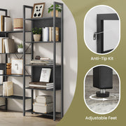 5 Tier Bookcase with 14 Open Shelves and Sturdy Metal Frame for Home Office by Vasagle