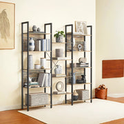 5 Tier Bookcase with 14 Open Shelves and Sturdy Metal Frame for Home Office by Vasagle