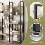 5 Tier Bookcase with 14 Open Shelves and Sturdy Metal Frame for Home Office by Vasagle