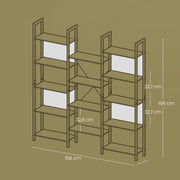 5 Tier Bookcase with 14 Open Shelves and Sturdy Metal Frame for Home Office by Vasagle