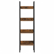 Vasagle Narrow 4 Tier Ladder Bookcase Shelf with Storage for Bedroom or Living Room 34x30x140cm VASAGLE