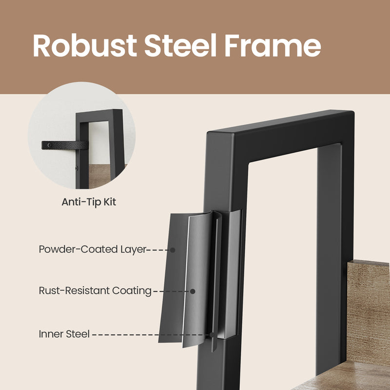 5 Tier Narrow Ladder Bookshelf for Small Spaces and Home Office Storage by Vasagle