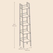 5 Tier Narrow Ladder Bookshelf for Small Spaces and Home Office Storage by Vasagle