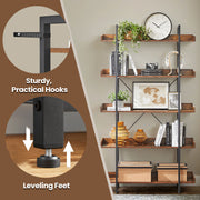 5 Tier Bookcase with Spacious Storage Shelves for Home or Office Organisation by Vasagle