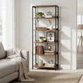 6 Tier Rustic Brown Storage Shelf Bookcase for Living Room or Home Office by Vasagle VASAGLE