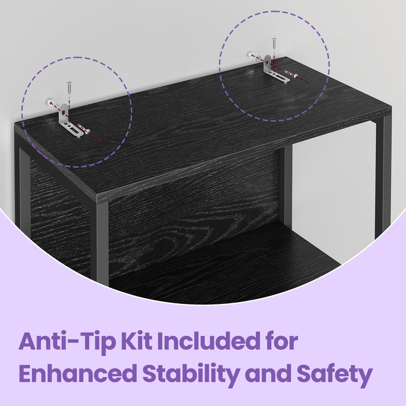 6 Tier Bookshelf with Dimmable LED Lights and Steel Frame for Modern Storage by Vasagle