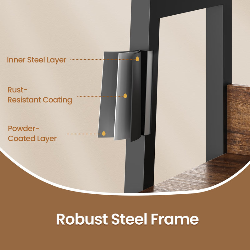 5 Tier Ladder Shelf Narrow Wooden Bookshelf for Home Office or Living Room by Vasagle