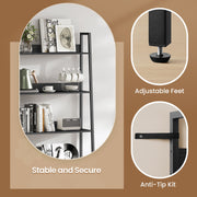 5 Tier Ladder Shelf Narrow Bookcase for Home Office or Living Room Storage by Vasagle