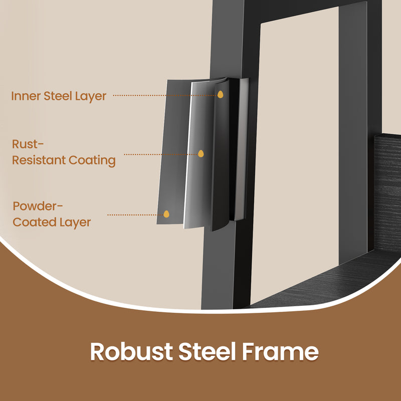 5 Tier Ladder Shelf Narrow Bookcase for Home Office or Living Room Storage by Vasagle