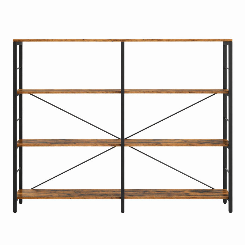 Industrial Style Bookcase with 4 Shelves for Living Room or Office Storage by Vasagle 120 x 30 x 109cm VASAGLE