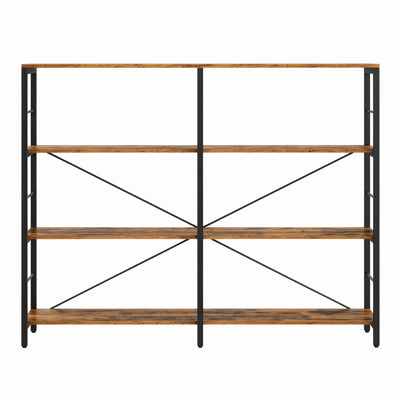 Industrial Style Bookcase with 4 Shelves for Living Room or Office Storage by Vasagle 120 x 30 x 109cm VASAGLE