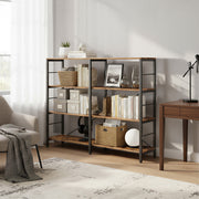 Industrial Style Bookcase with 4 Shelves for Living Room or Office Storage by Vasagle 120 x 30 x 109cm VASAGLE