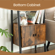 Ladder Shelf Bookcase with Storage Cabinet for Living Room or Office by Vasagle