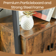 Ladder Shelf Bookcase with Storage Cabinet for Living Room or Office by Vasagle