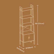 Ladder Shelf Bookcase with Storage Cabinet for Living Room or Office by Vasagle