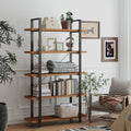 5 Tier Wooden Bookshelf Freestanding Storage Rack for Home or Office by Vasagle