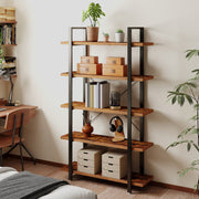 5 Tier Wooden Bookshelf Freestanding Storage Rack for Home or Office by Vasagle