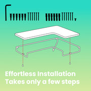 L Shaped Floating Corner Shelves Set of 2 Space Saving Wall Mounted Storage by Vasagle