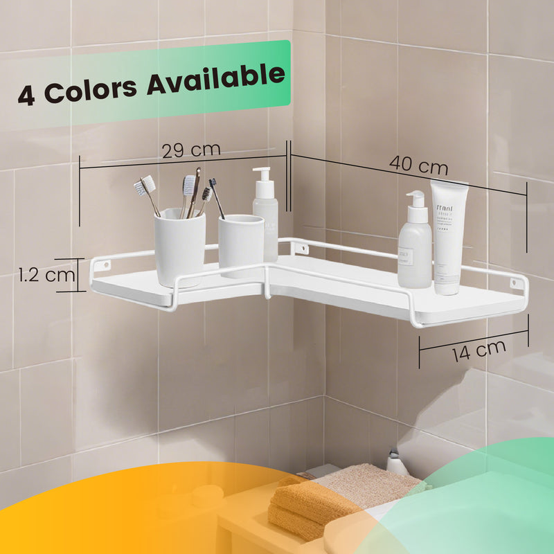 Set of 2 L Shaped Floating Corner Shelves for Wall Mounted Storage by Vasagle