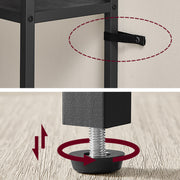 2 Tier Console Table Black Metal Frame for Hallway or Living Room by Vasagle