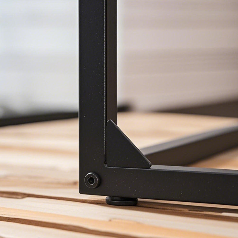 C Shaped Side Table Metal Frame Sofa Laptop Desk Space Saving Design by Vasagle