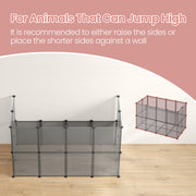 Modular Indoor Pet Playpen with Secure Floor Panel for Small Animals by Songmics