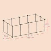 Modular Indoor Pet Playpen with Secure Floor Panel for Small Animals by Songmics