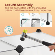 Modular Indoor Pet Playpen with Floor Panels Safe and Expandable Pet Fence by Songmics