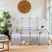 White Rabbit and Guinea Pig Enclosure for Small Pets Indoor Playpen by Songmics