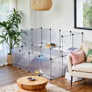 White Rabbit and Guinea Pig Enclosure for Small Pets Indoor Playpen by Songmics