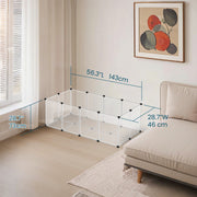 Indoor Small Animal Playpen with Floor Ideal for Rabbits Guinea Pigs and Pets by Songmics